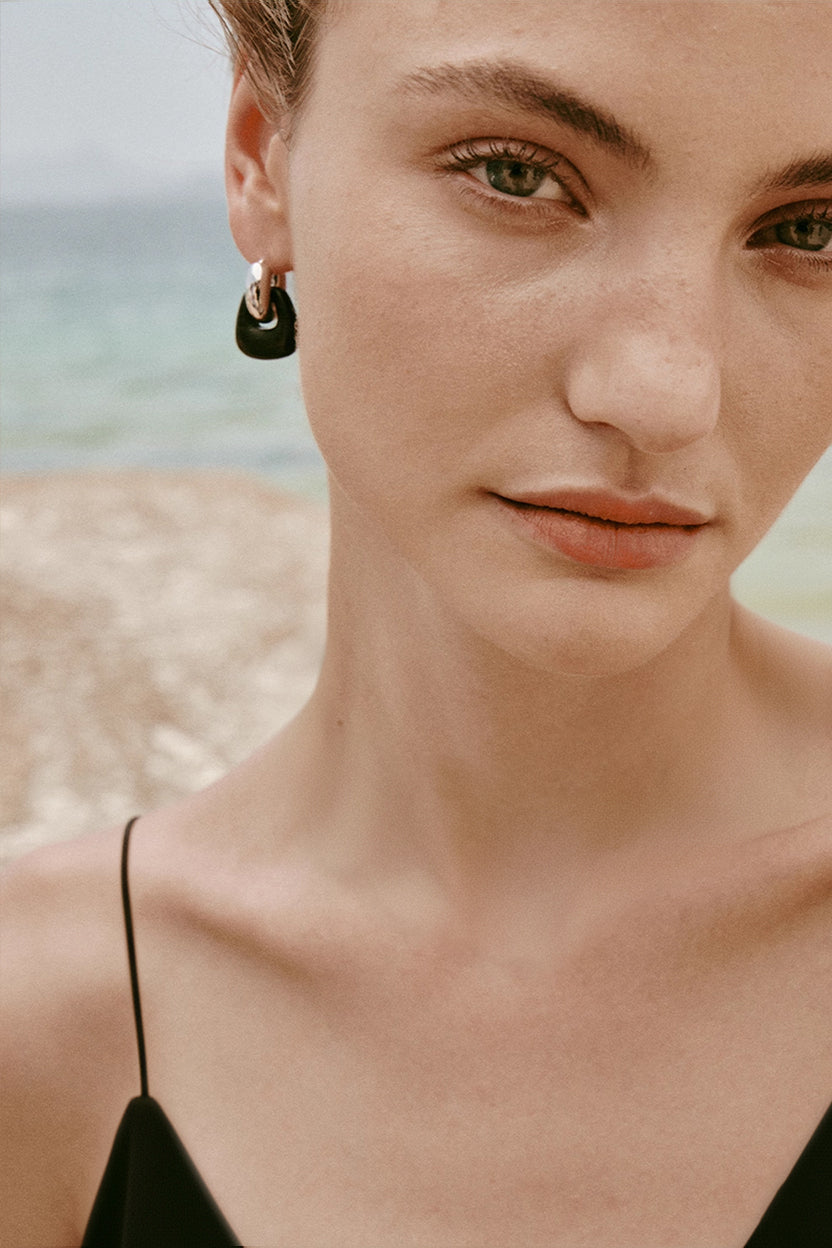 Vintage-Inspired Copper-Plated Ebony Earrings