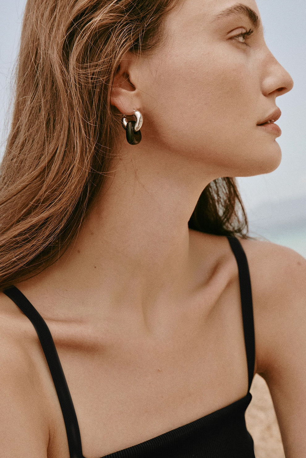 Vintage-Inspired Copper-Plated Ebony Earrings