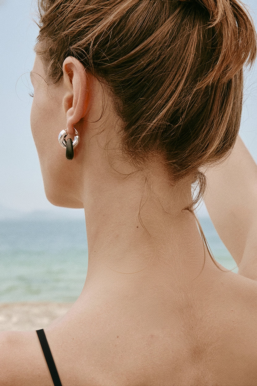 Vintage-Inspired Copper-Plated Ebony Earrings