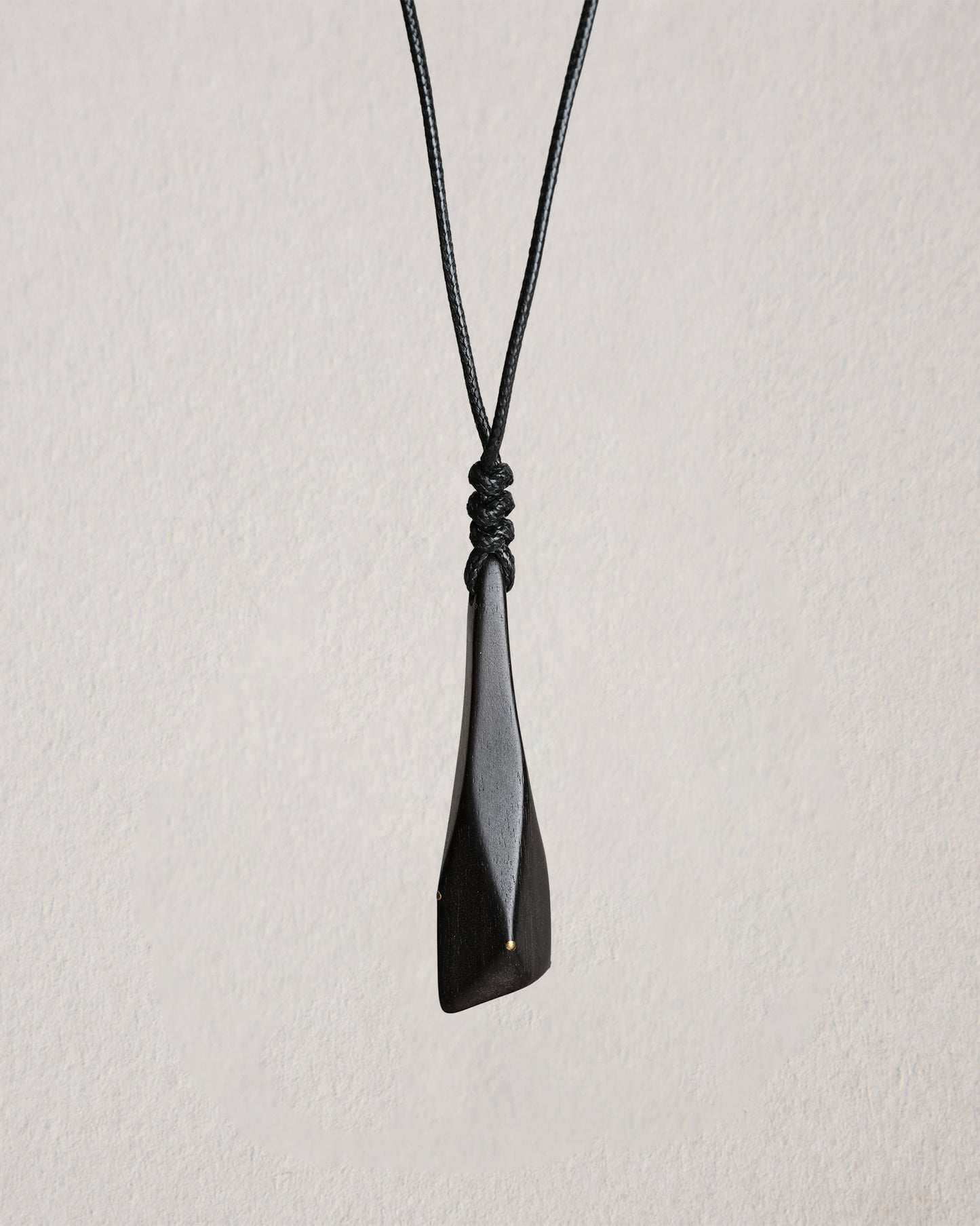 Geometric Cut Ebony Pendant
