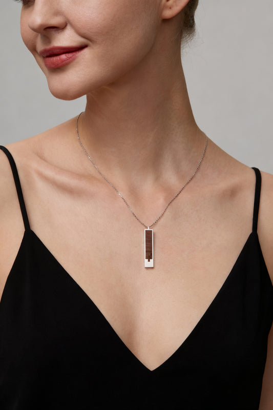 Minimalist Marquetry Necklace