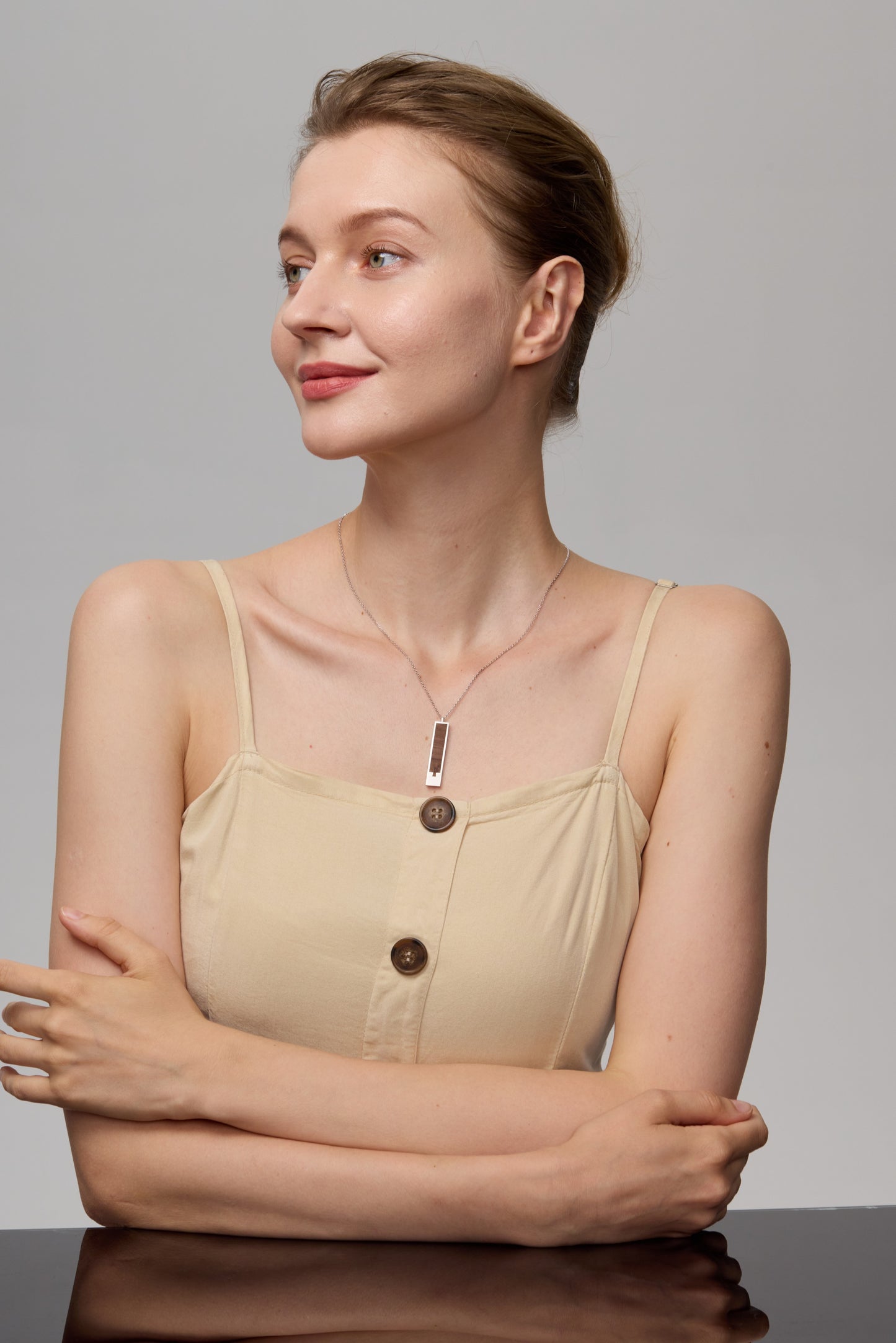 Minimalist Marquetry Necklace