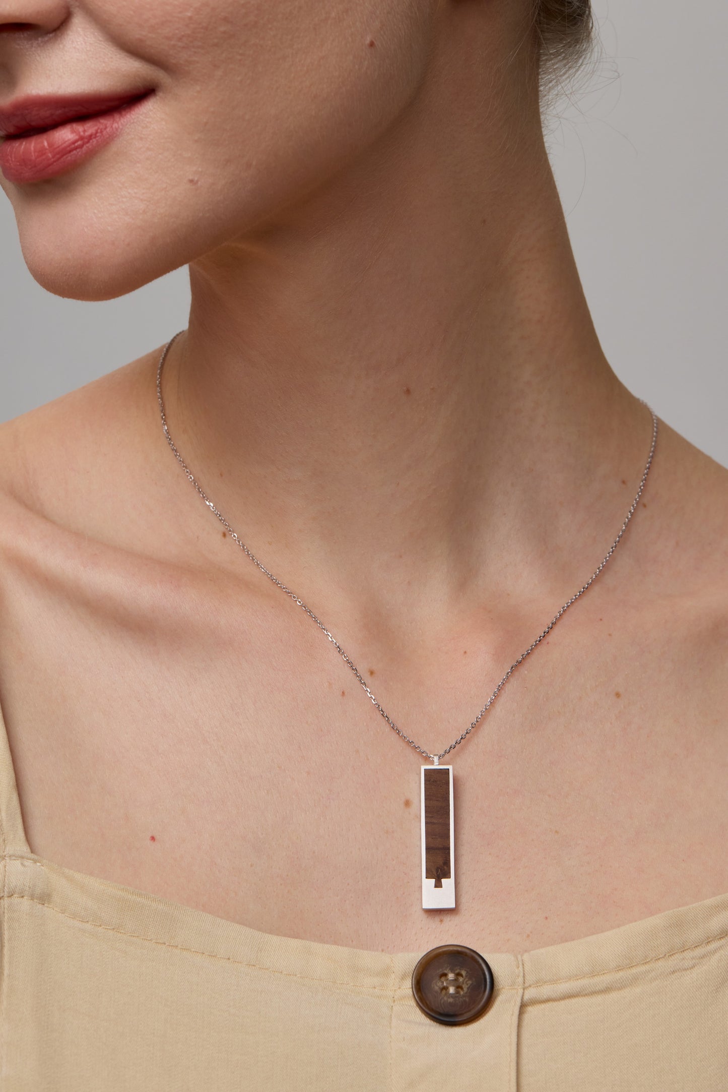 Minimalist Marquetry Necklace