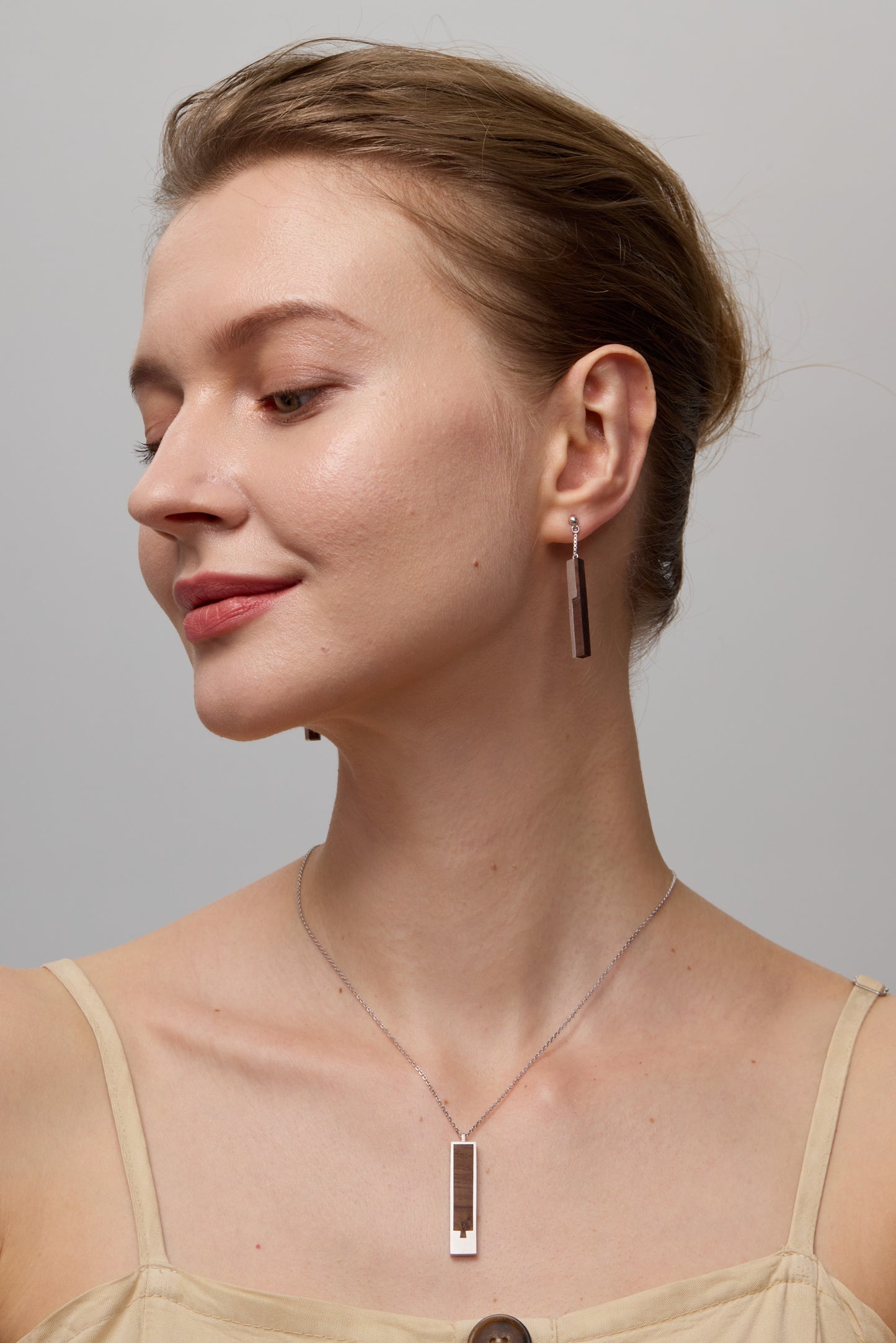 Minimalist Marquetry Necklace
