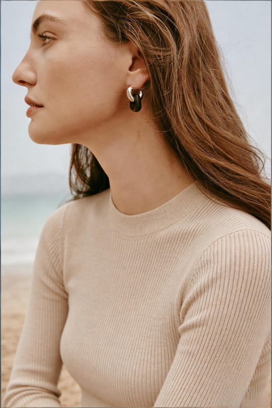 Vintage-Inspired Copper-Plated Ebony Earrings