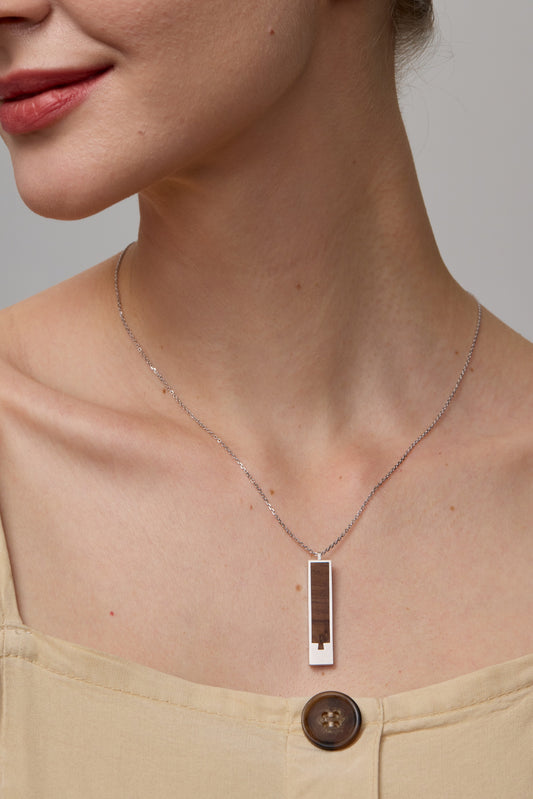 Minimalist Marquetry Necklace