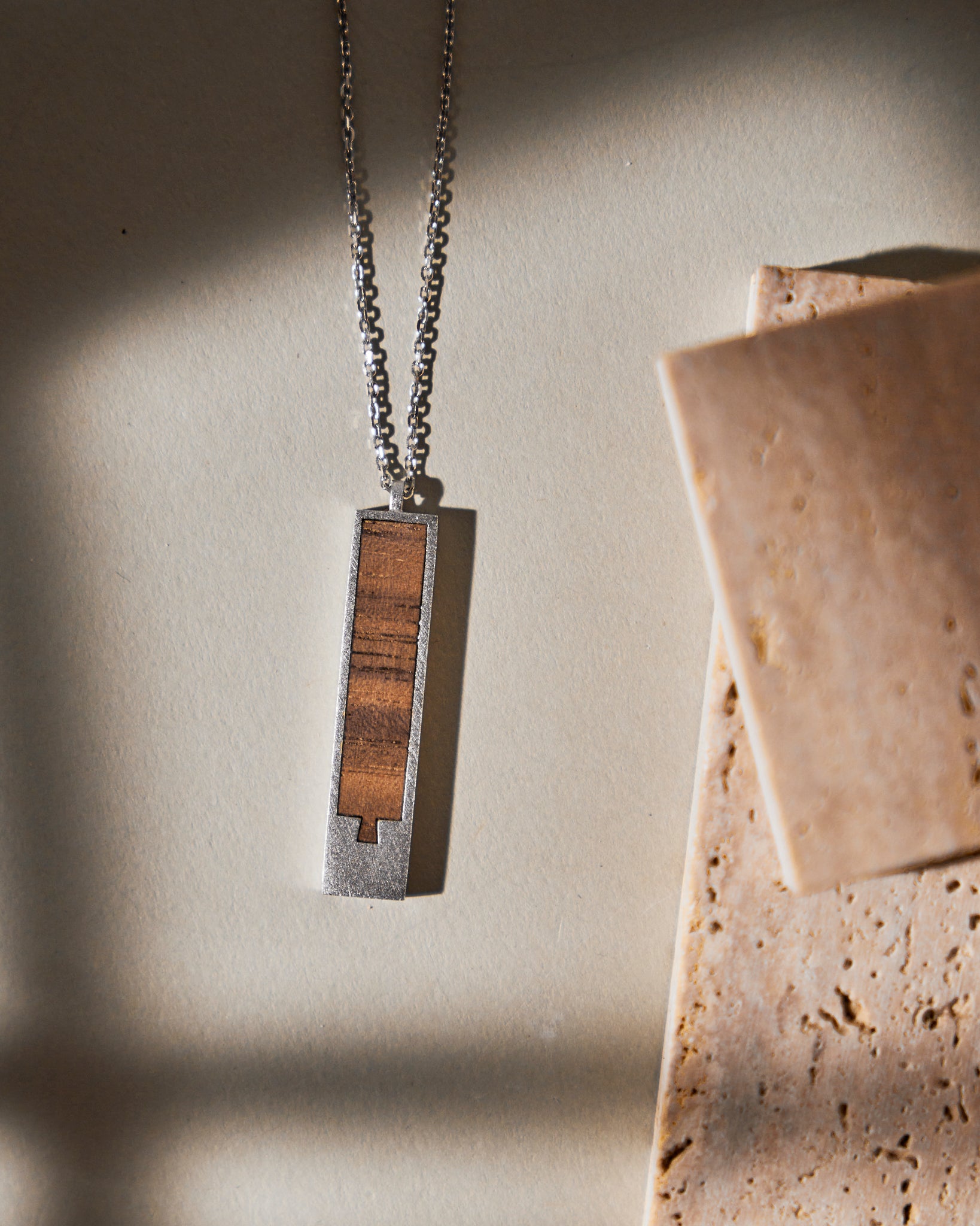 Minimalist Marquetry Necklace